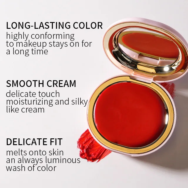 popular 5 colors pink beauty high pigmented blush long lasting silky smooth blush cream