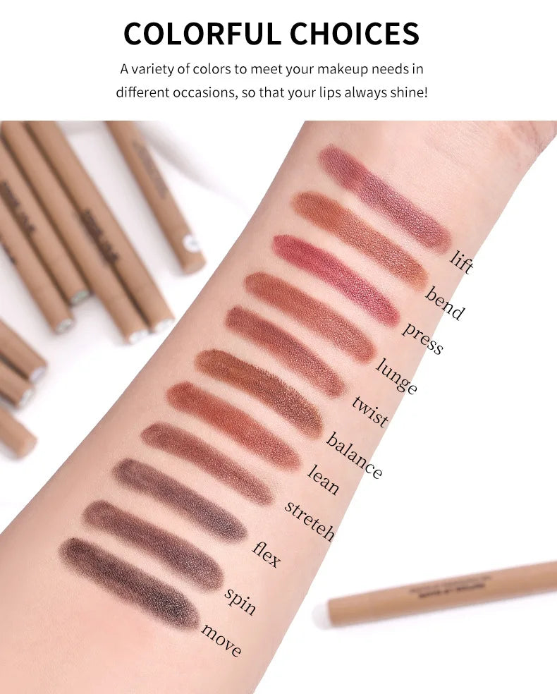 lip liner pencil 11 shades waterproof vegan 2 in 1 nude peptide lipliner