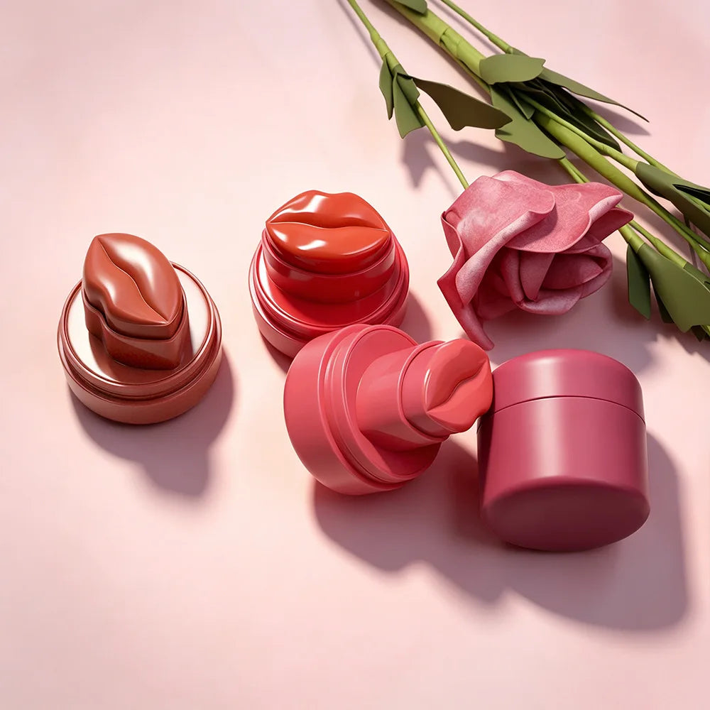 8colors non stick-cup lazy lipstick color changing tint lip stick lip-shaped matte velvet lipstick