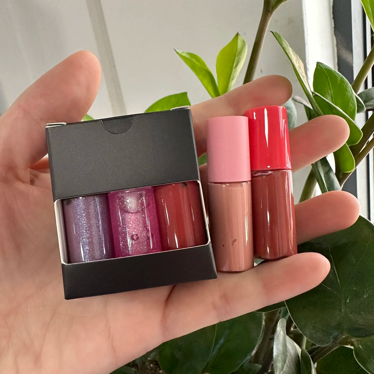 lipgloss set lipstick kit vegan moisturizing shimmer matte and glossy 3pcs lipgloss set for makeup