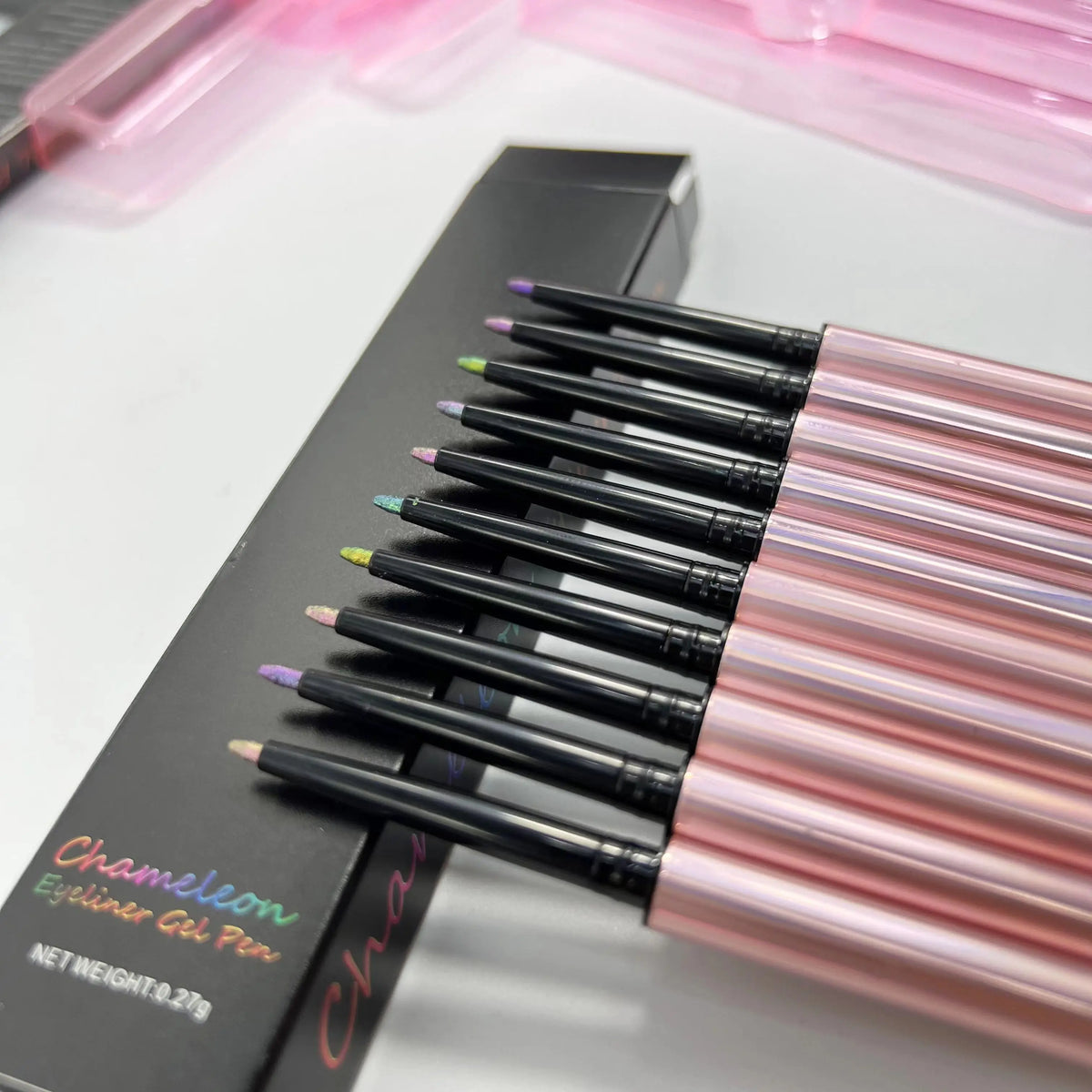 high pigment chrome eyeliner pencil chameleon 10 colors duochrome chrome eyeliner gel pencil