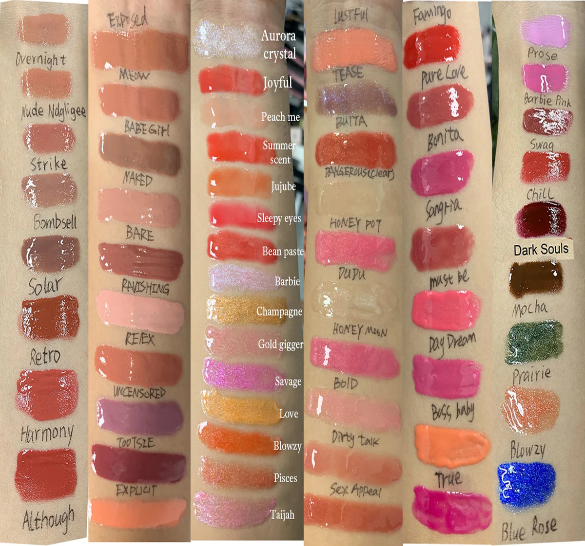 Lip Gloss with LED Light and Mirror High Shine Vegan Liquid Lip Gloss