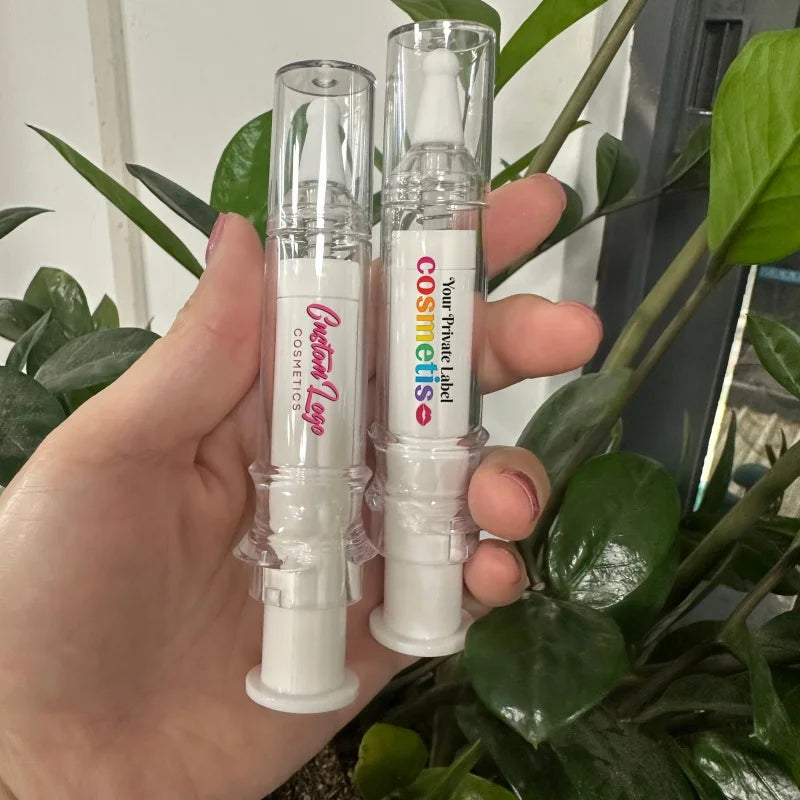 moisturizing syringe lipgloss syringe glass lip glaze mirror lip gloss vitamin e nourishing clear lip oil