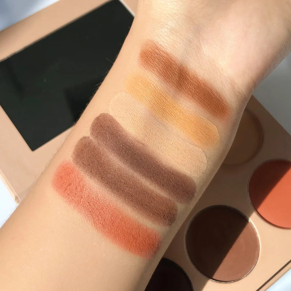 6 colors high pigment concealer contour pressed powder palette makeup vegan full coverage cream contour palette