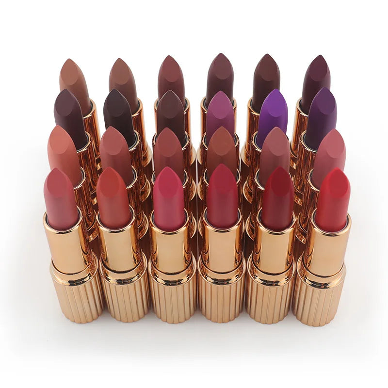 Creamy matte waterproof lipstick