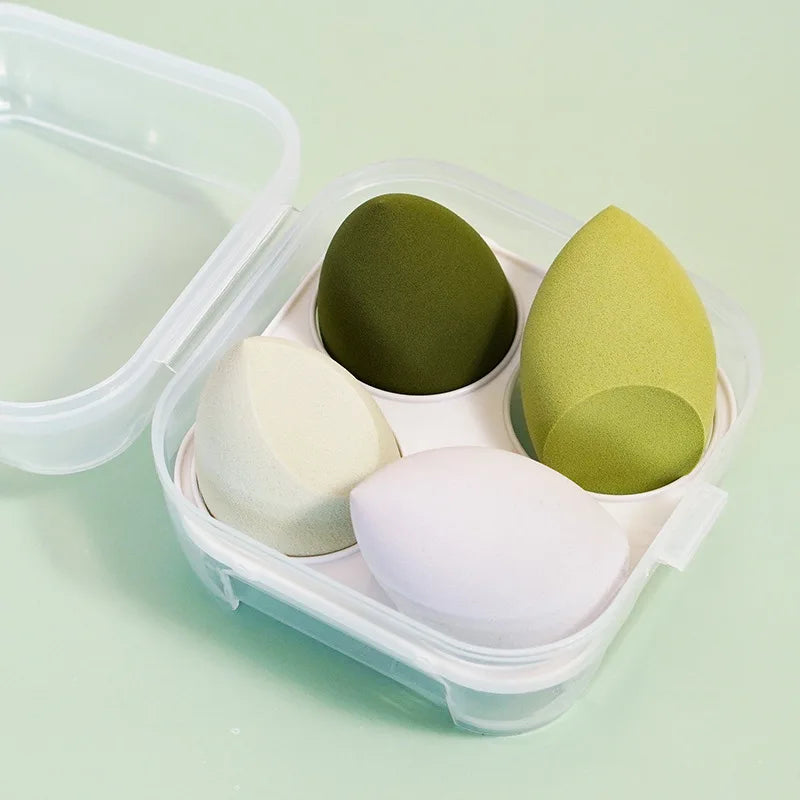 professional 4pcs foundation make up sponges set makeup eggs set beauty eggs cosmetic blend makeup sponge