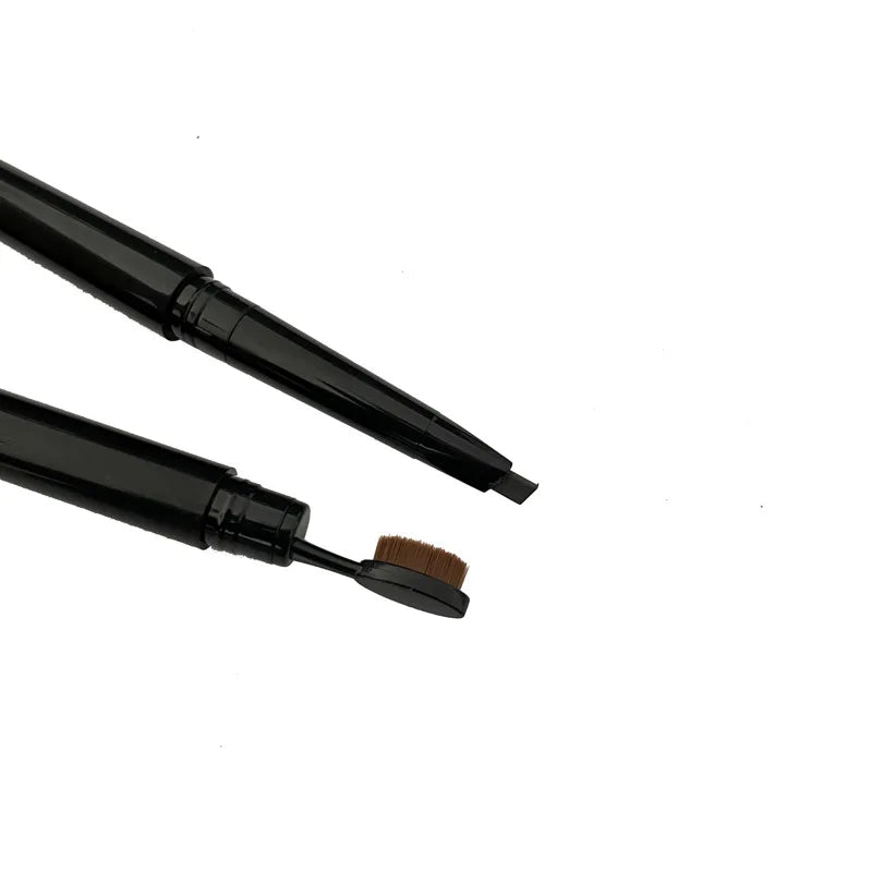 new out waterproof 6 colors double-head eyebrow pencil smooth eyebrow makeup pencil with brush