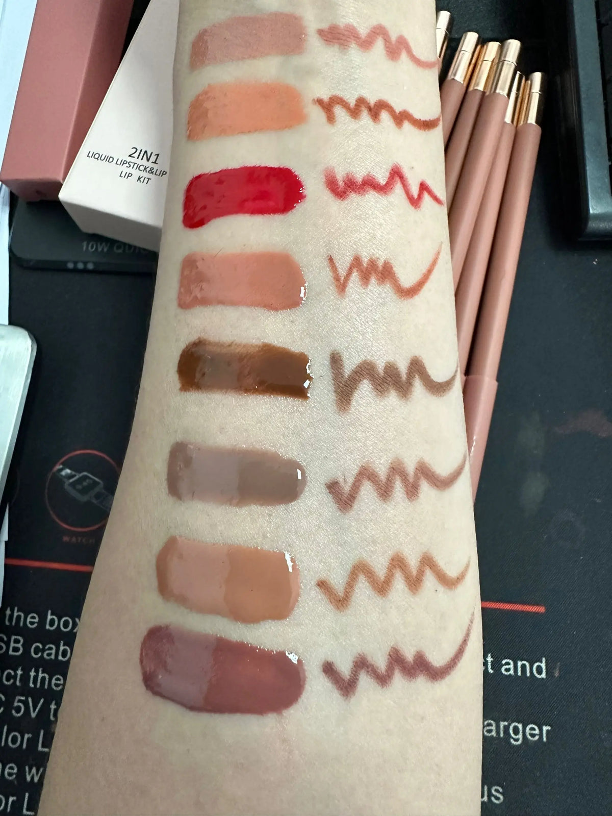 lip kit matte vegan liquid lipstick and creamy lip liner set