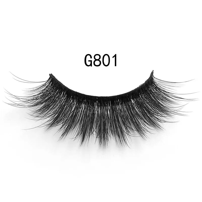 5 pairs mink 25mm handmade vegan silk natural eyelashes long thick extensions reusable 3d false eyelashes g800-g805