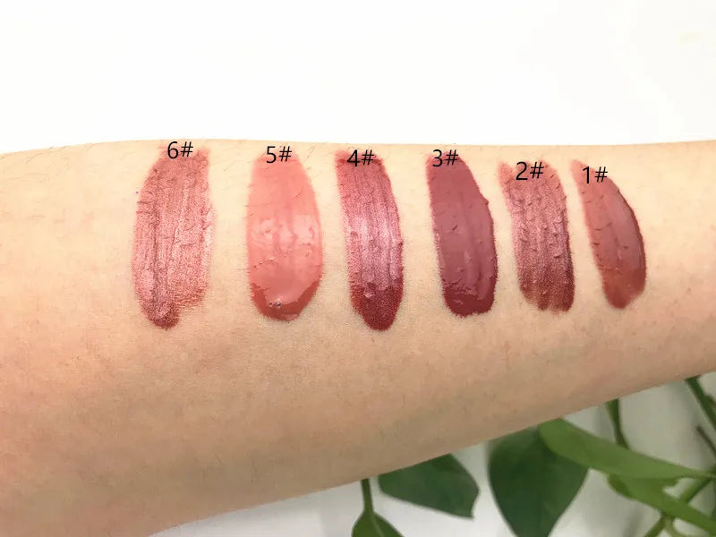 shiny gold tube vegan glossy lipgloss waterproof longlasting nude glitter lipgloss
