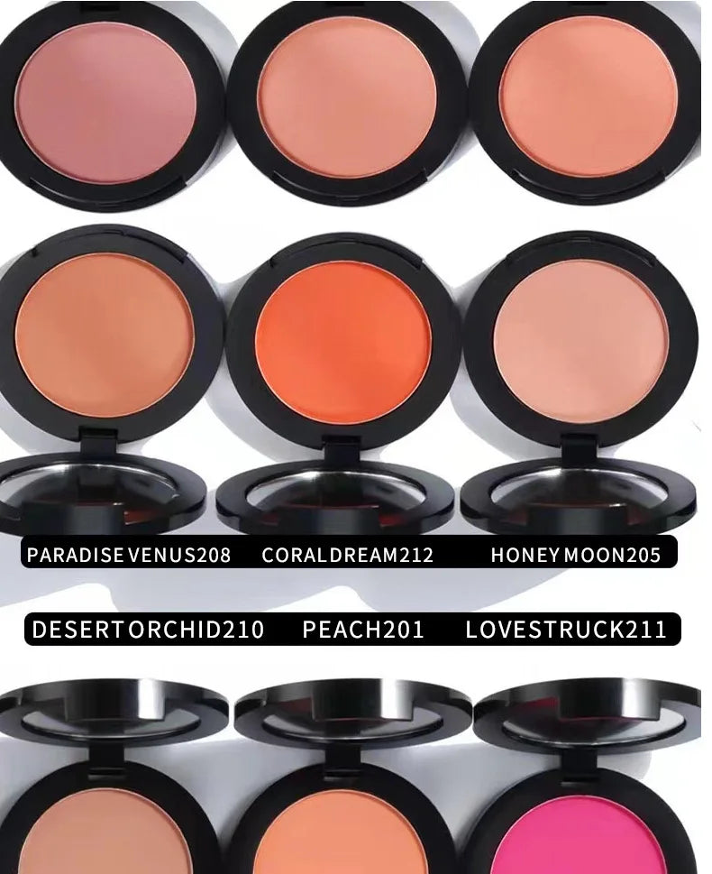 18 colors black container blusher smooth long lasting vegan blush palette