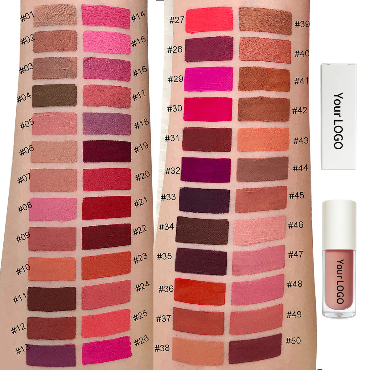 your multi-color round tube liquid lipstick non-transferring vegan matte lip gloss