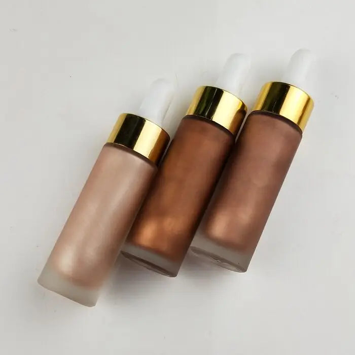 face makeup 7 colors liquid makeup long lasting glitter liquid highlighter oil