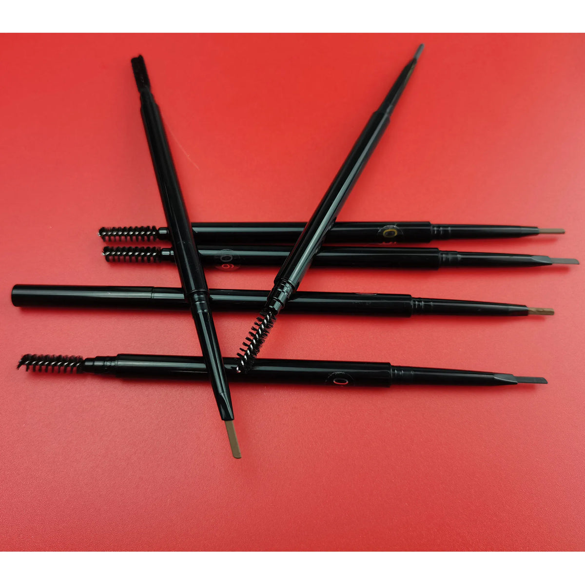 triangle tip black double head brow pencil dark brown black waterproof eyebrow pencil
