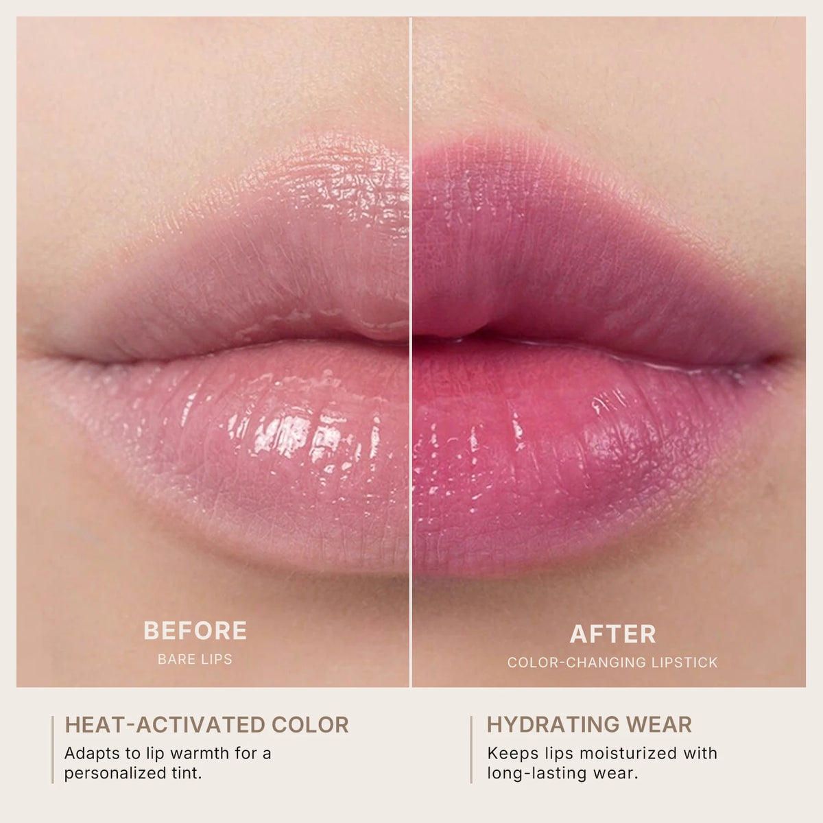 Color-changing aloe scented lip balm stick