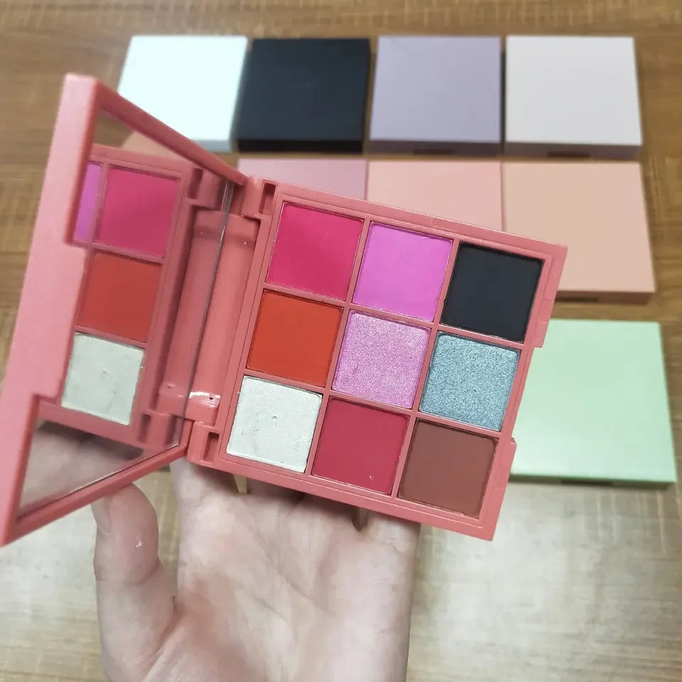 9-color macaron square eyeshadow palette