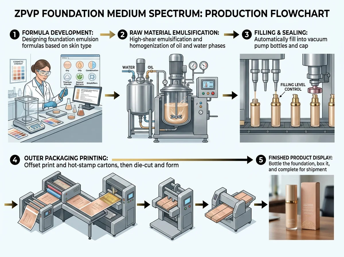 Color-changing liquid foundation