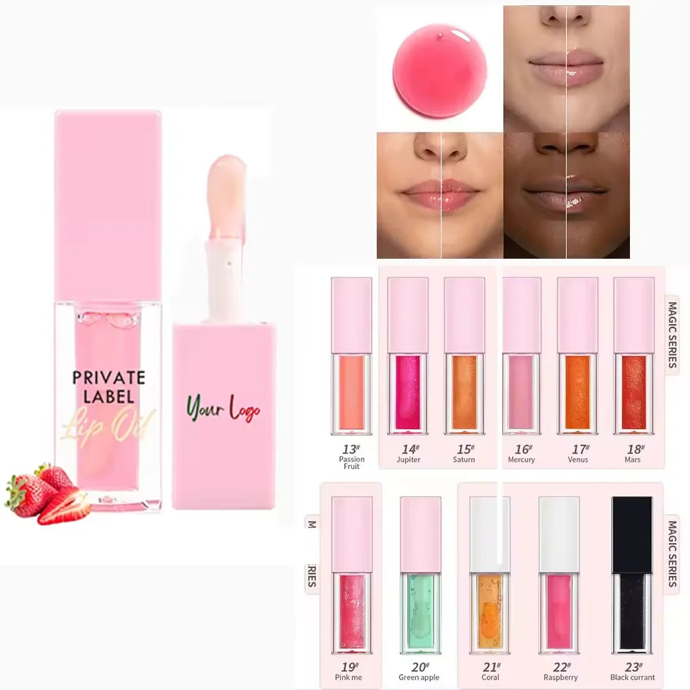 fruit flavor lip gloss clear lip oil low moq 16 colors lip care oil
