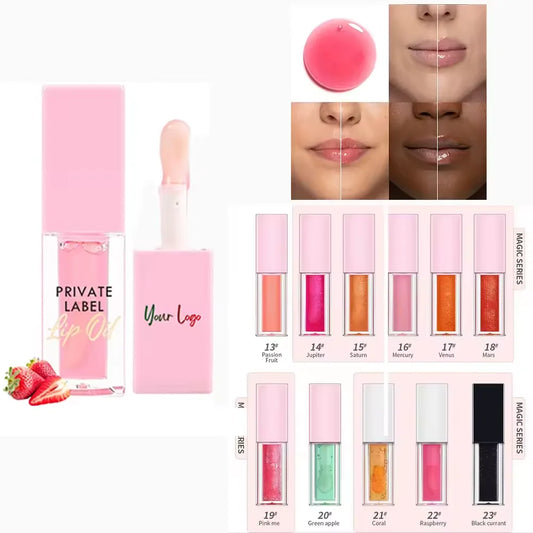 fruit flavor lip gloss clear lip oil low moq 16 colors lip care oil