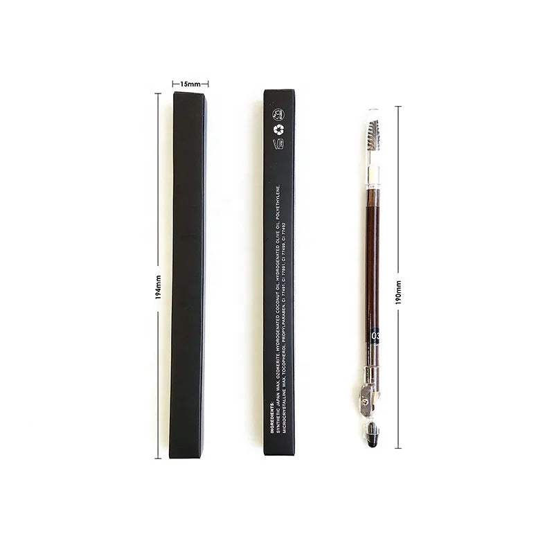 wooden eyebrow pencils black eye brow pencil waterproof brow pencils with sharpener