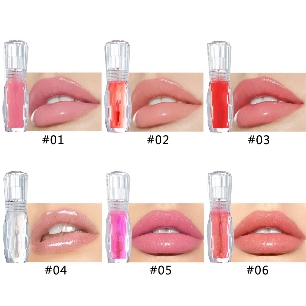 natural mint moisturizing shiny lip gloss 3d volume crystal jelly color toot lip gloss