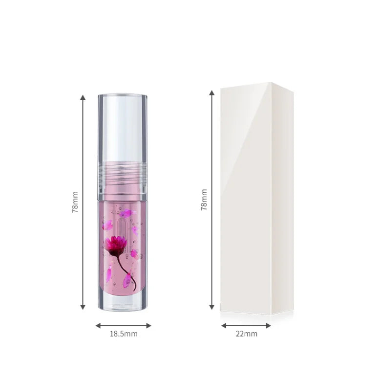 magic color change lip oil flower lipgloss ph color changing lipoil pink clear lip glaze liquid moisturizing