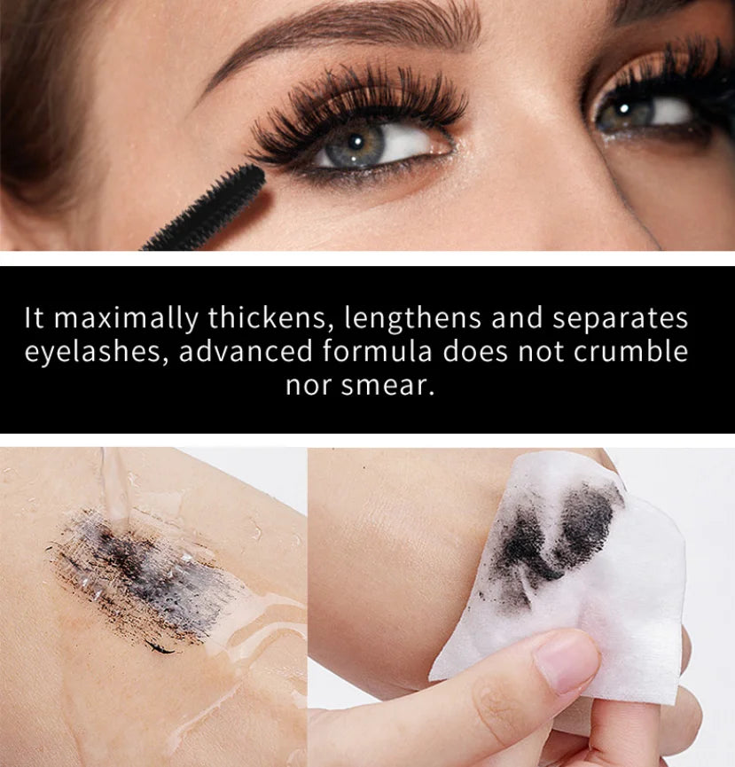 square black waterproof long lasting maquillage makeup organic vegan eyelash mascara