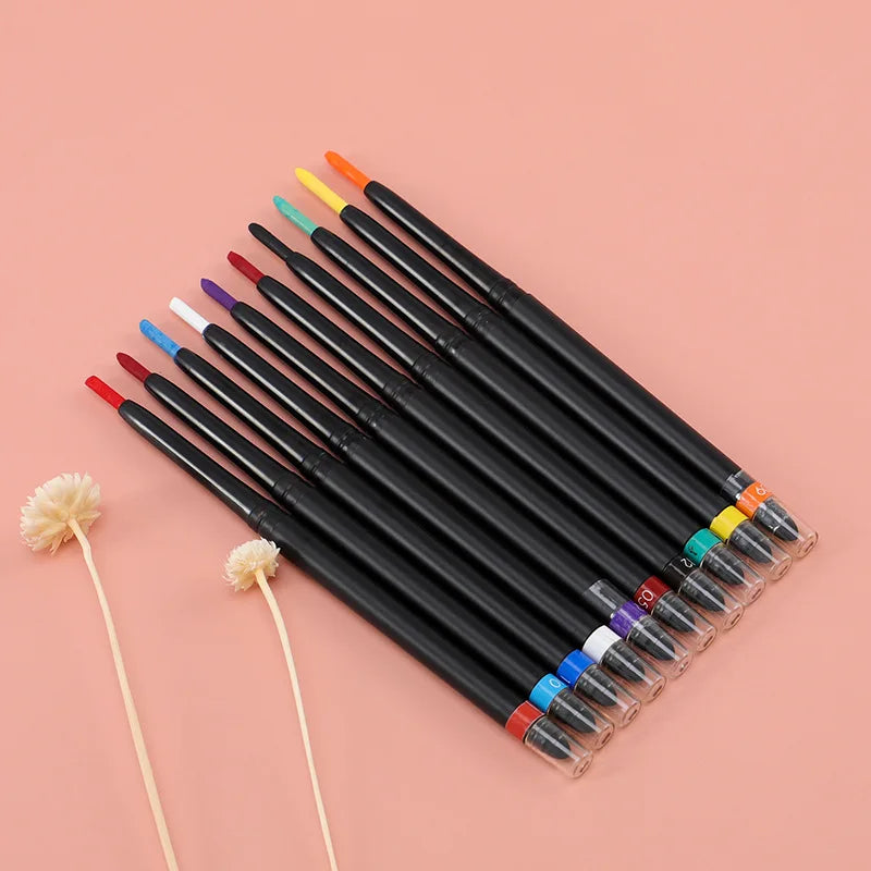 waterproof eye liner pencil with sharpener 12 colors eyeliner neon gel eyeliner pencil
