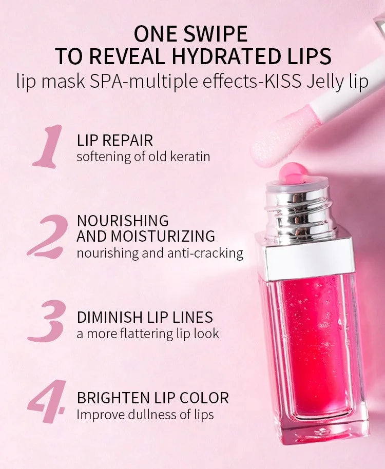 big applicator plastic tube clear color changing lip gloss oil glossy hydrating moisturizing long lasting lip oil