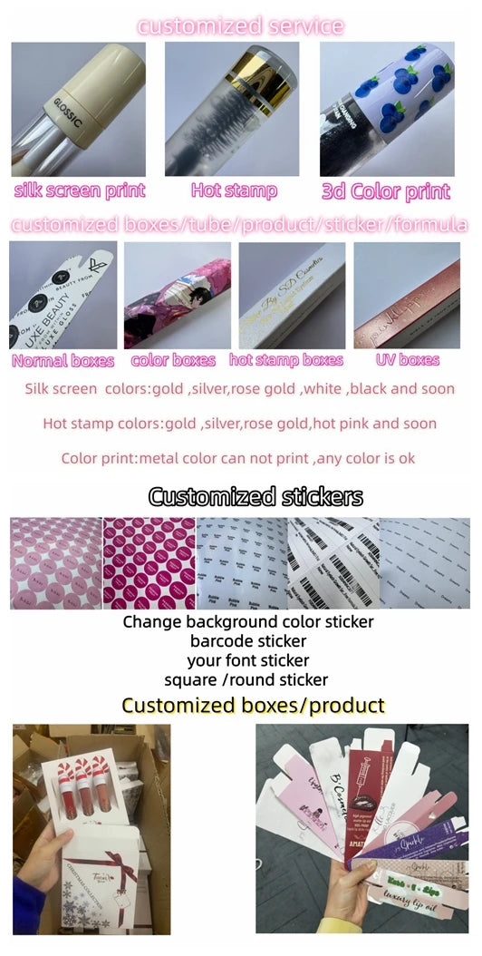 big brush 30 color changing lip oil pigmented magic moisturizing flavouring fruit clear vegan pink lipgloss lip gloss