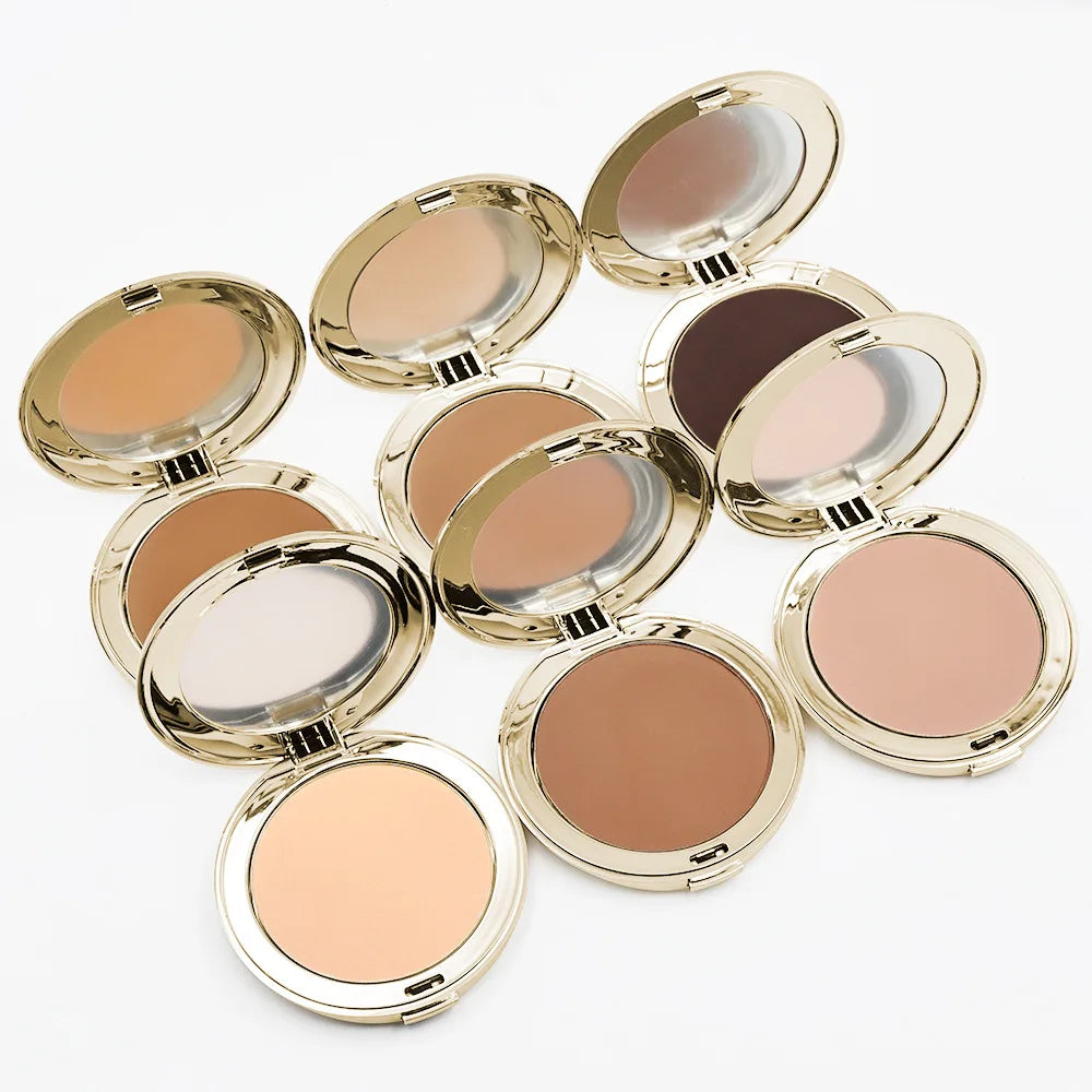 compact face powder 15 colors oil control long lasting matte natural waterproof compact powder