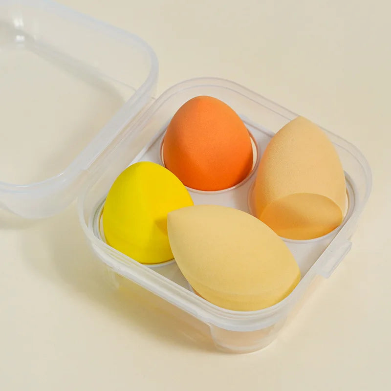 professional 4pcs foundation make up sponges set makeup eggs set beauty eggs cosmetic blend makeup sponge