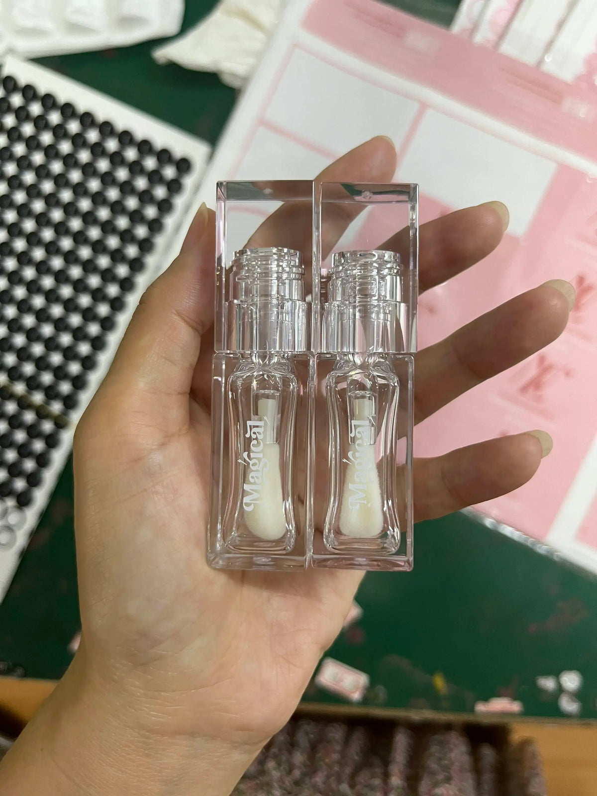 6ml 5ml 4ml 3ml transparent square round clear lip gloss tube empty lipgloss bottles with big wand