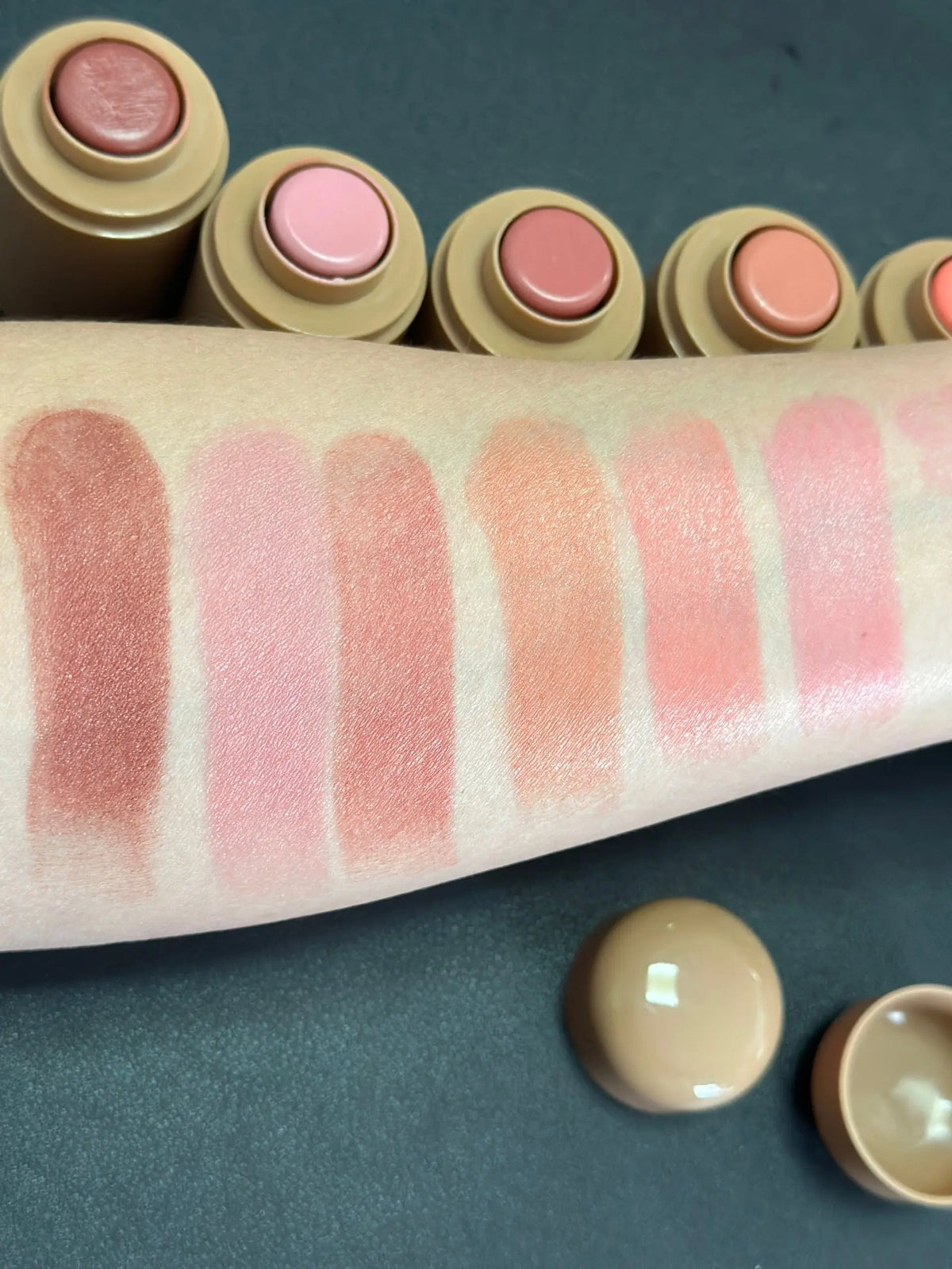 high quality 6 colors nude tube blush stick vegan cream blush pocket stick