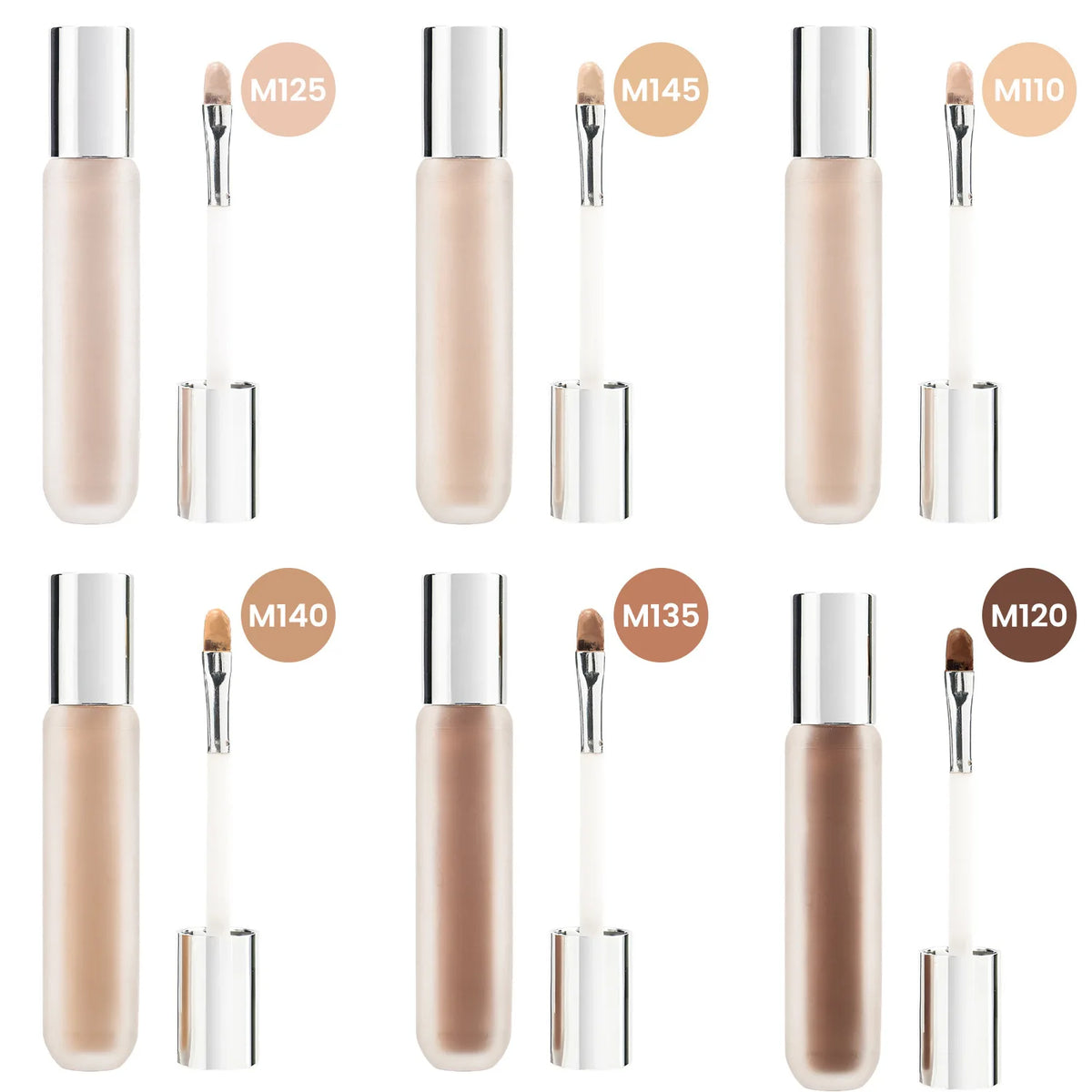 6 colors long-lasting cruelty free matte liquid concealer with brush face makeup full coverage concealer