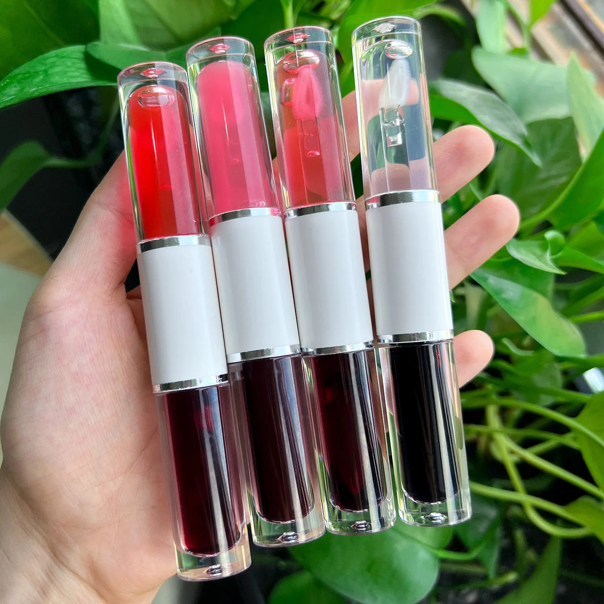 double sided peel off waterproof matte lipstick lip oil 2 in 1 hydrating lip oil lipstick