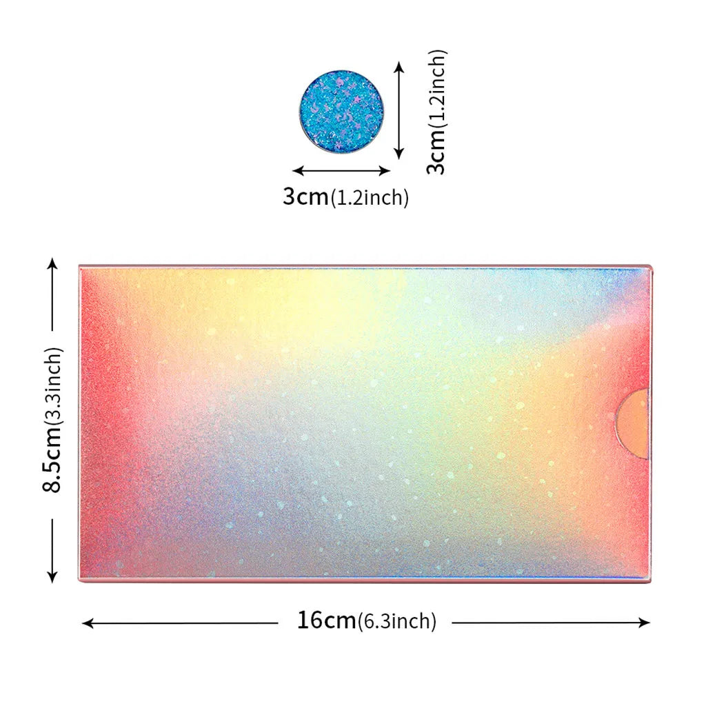 Neon glitter eyeshadow palette with 8 colors