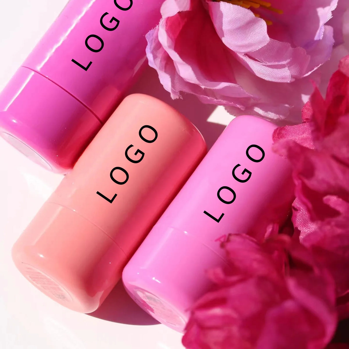 lip cheek stain multi-function 4 colors round tube long lasting waterproof jelly blush tint stick