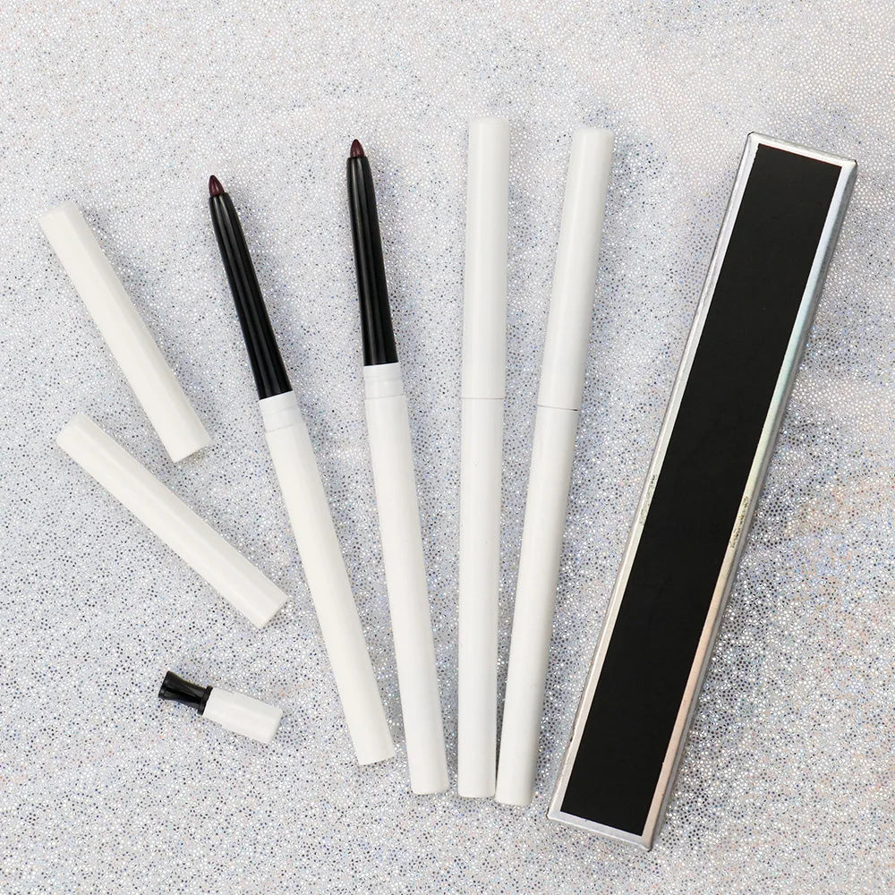 15 shades white black packaging matte waterproof long lasting creamy rotatable lip liner
