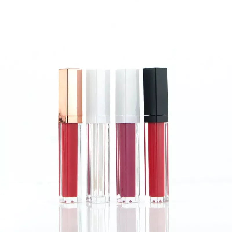 empty rose gold cosmetic plastic lipgloss packaging tube lip oil liptint packaging 5ml lip gloss tube container