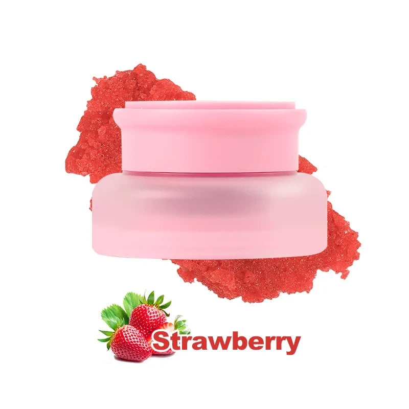 lip care pink container nourishing hydrate strawberry lip scrub