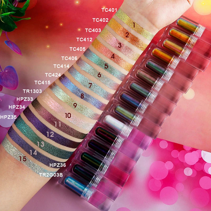 Chameleon liquid multichrome eyeshadow, 25 colors