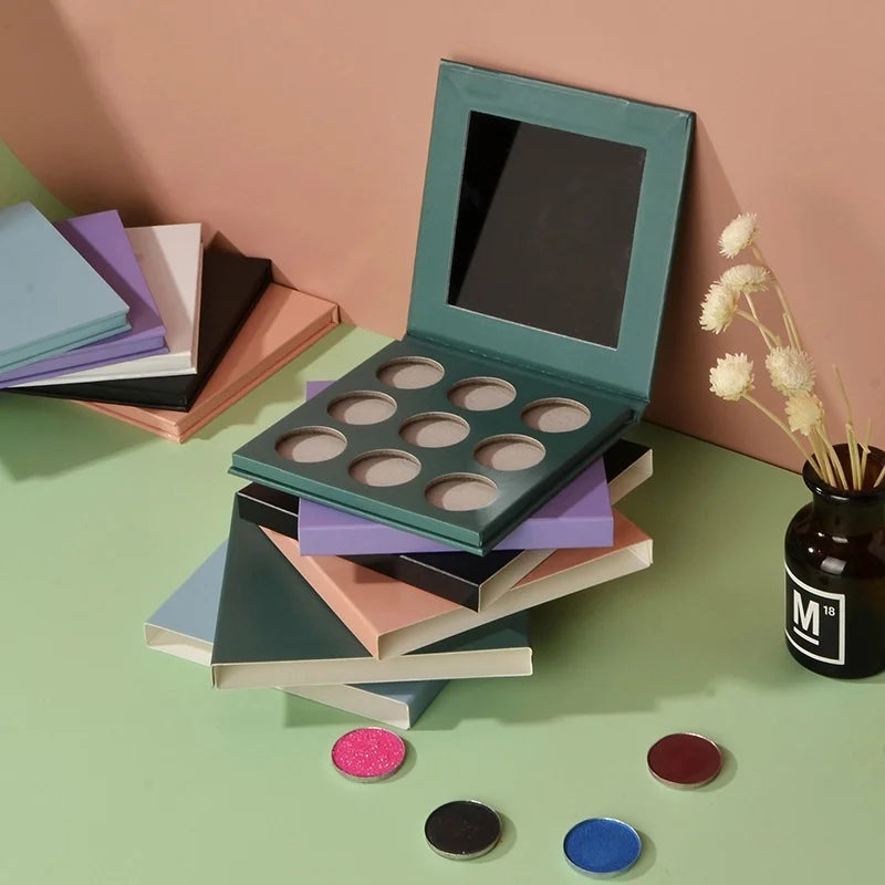 9-color vegan matte shimmer glitter eyeshadow palette