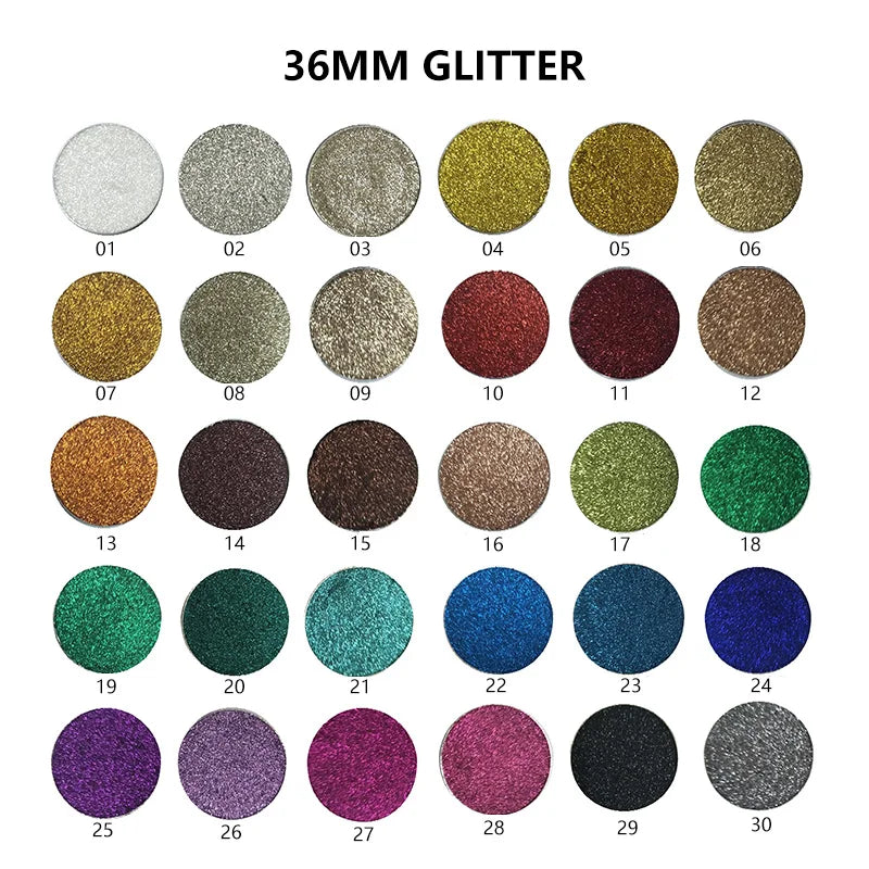 manufacture 36mm round hole single cosmetics packaging makeup palette transparent unique single empty eyeshadow case
