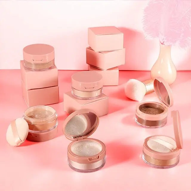 own brand long lasting makeup face loose powder waterproof natural mineral loose setting powder