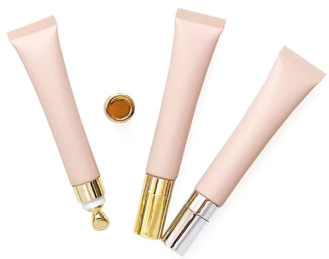 Lip Balm Package 10ml 15ml 20ml Tube Plastic Squeeze Tube Metal Applicator Empty Lip Gloss Tube