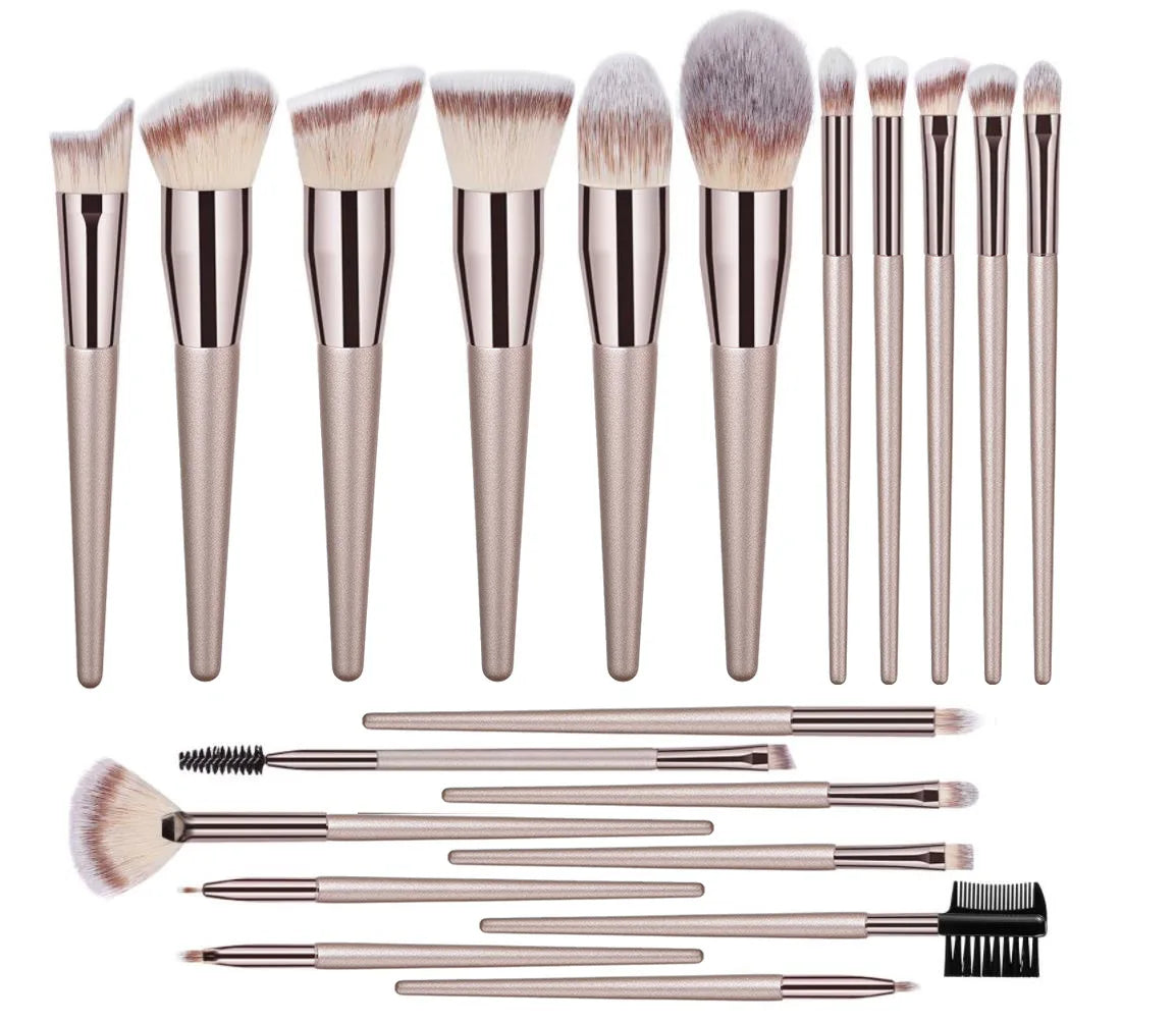 pearly color maquillaje tools synthetic korean brown foundation eye makeup brushes 4 9 10 14 20 pcs makeup brush set