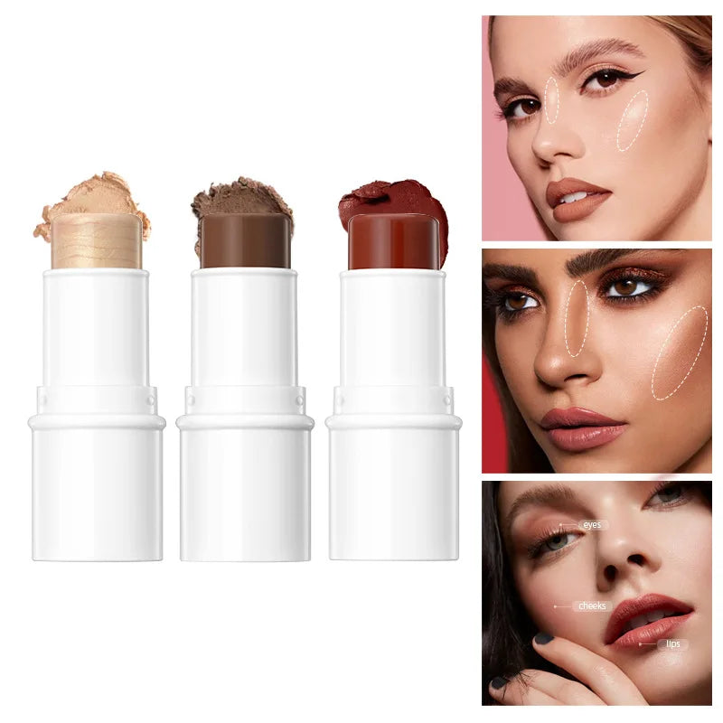 cream makeup highlighter blush stick waterproof natural vegan cosmetic highlighter stick