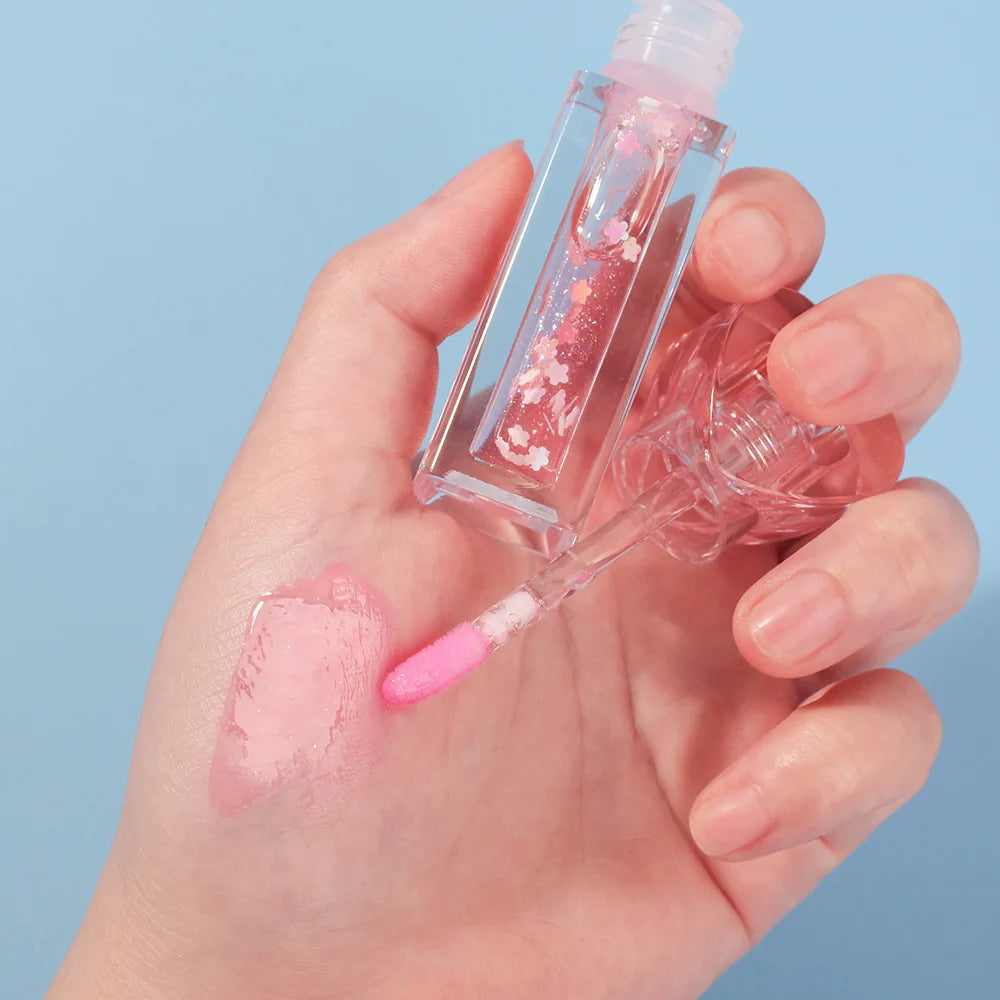 lip makeup 6 colors vanilla flavor cute tube vegan nourishing moisturizing shimmer lip oil