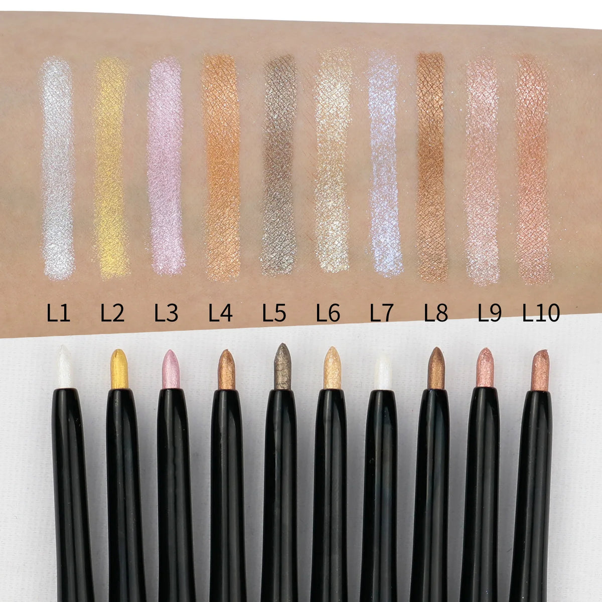 vegan cream shimmer eye shadow stick pencil high pigment glitter eyeshadow multichrome eyeshadow pen